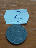 German Empire deutsches reich 10 pfennig 1918 zinc, ii. William xl
