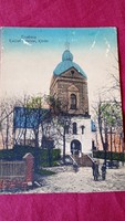 1916. Trzebinia, Katolikus templom, antik színes képeslap