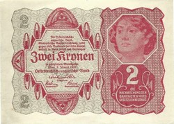 2 korona kronen 1922 Ausztria 2.