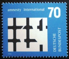 N814 / Germany 1974 the amnesty international stamp postage stamp