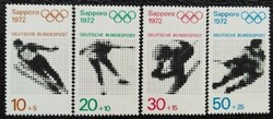 N684-7 / Germany 1972 Winter Olympics block stamps postal clerk