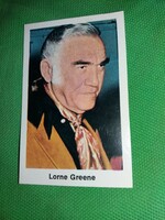 Régi RÁGÓGUMI -Lorne Hyman Greene (BONANZA - GALACTIKA sorozat) színész kártya a volt JUGOSZLÁVIÁBÓL