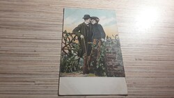 Antik romantikus képeslap.