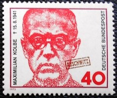 N771 / Germany 1973 maximilian kolbe stamp postal clerk
