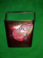 Retro disney-pixar - fairy tales figurine metal plate toy/ stationery storage bucket with handle 12 x 14 x 8 cm