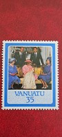 Vanuatu Erzsébet királyné bélyeg postatiszta  F/7/2