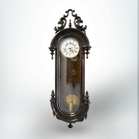 Single-weight neo-baroque silent wall clock