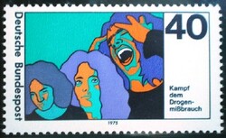 N864 / Germany 1975 drug abuse stamp postal clerk