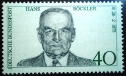 N832 / Germany 1975 hans böckler trade union leader stamp postal clerk