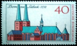 N779 / Germany 1973 Lübeck Cathedral stamp postal clerk