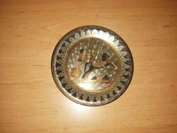 Copper wall plate with Egyptian pattern - 17 cm