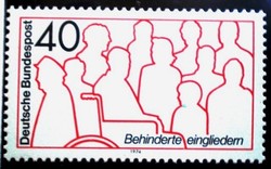 N796 / Germany 1974 rehabilitation stamp postal clerk