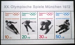 Nb6 / Germany 1972 Winter Olympics block postal clerk