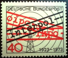 N759 / Germany 1973 interpol stamp postal clerk