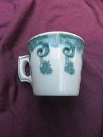 Antique Zsolnay hard porcelain cup with heart-shaped stamp