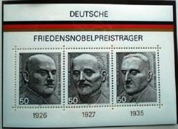 Nb11 / Germany 1975 Nobel laureates block postal clerk