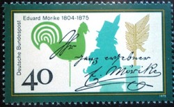 N842 / Germany 1975 eduard mörike poet stamp postal clerk