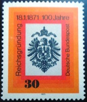 N658 / Germany 1971 100th Anniversary of the German Empire stamp postal clerk