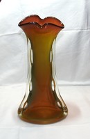 Beautiful Polish glass vase - 35 cm