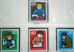 N800-3 / Germany 1974 for youth : youth works stamp set postal clerk