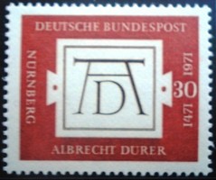 N677 / Germany 1971 albrecht dürer stamp postal clerk