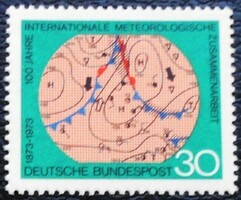 N760 / Germany 1973 international meteorological cooperation stamp postal clerk