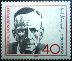 N738 / Germany 1972 kurt schumacher politician stamp postman