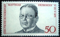 N865 / Germany 1975 mathias erzberger politician stamp postal clerk