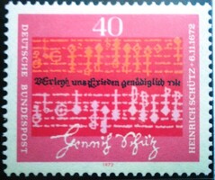 N741 / Germany 1972 heinrich schütz composer stamp postal clerk