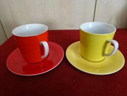 Kahla German porcelain teacup with saucer, two pieces for sale. Jokai.