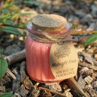 Soy candle in midnight rose and lavender version