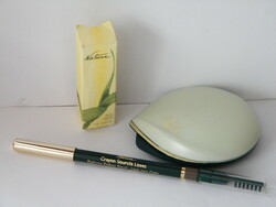 Yves rocher couleurs two-tone mirror powder, mini perfume, eyebrow pencil