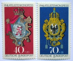 N764-5 / Germany 1973 fip congress ( ibra stamp exhibition stamp line postal clerk