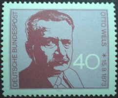 N780 / Germany 1973 otto wels social democratic stamp postal clerk