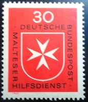 N600 / Germany 1969 Maltese relief organization stamp postal clerk