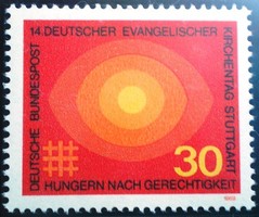 N595 / Germany 1969 Lutheran Church Day stamp postal clerk