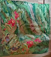 Japán kézi gyártású új selyemkendő 115x115 cm