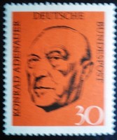 N567 / Germany 1968 Chancellor Konrad Adenauer stamp postal clerk