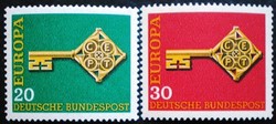N559-60 / Germany 1968 europa cept set of stamps postal clean