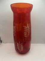 Üveg váza, art deco, 28 cm-es magasságú szépség.5095