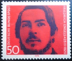 N657 / Germany 1970 Friedrich Engels stamp postal clerk