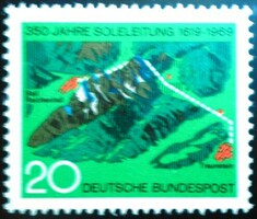 N602 / Germany 1969 salt making stamp postmark