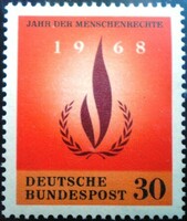 N575 / Germany 1968 year of human rights stamp postal clerk