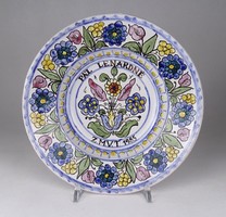 1R209 post-Ahabian style bella marked year ceramic wall plate 22 cm