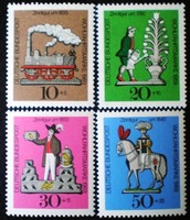 N604-7 / Germany 1969 people's welfare : tin figurines stamp set postal clean