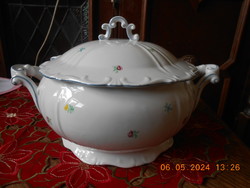 Zsolnay flower pattern soup bowl
