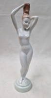 Aquincumi porcelán női álló akt figura hibátlan állapotban 24 cm.