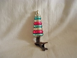 Old glass Christmas tree decoration! - Candle! (Clip!)