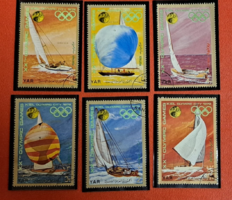 1972. Ships foil stamps, Olympic Games f/8/8
