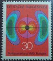 N599 / Germany 1969 radio and television exhibition stamp postal clerk